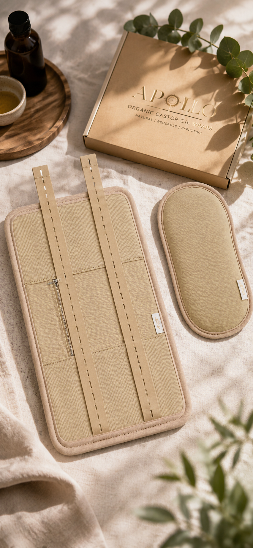 Organic Cotton Castor Oil Wrap Set
