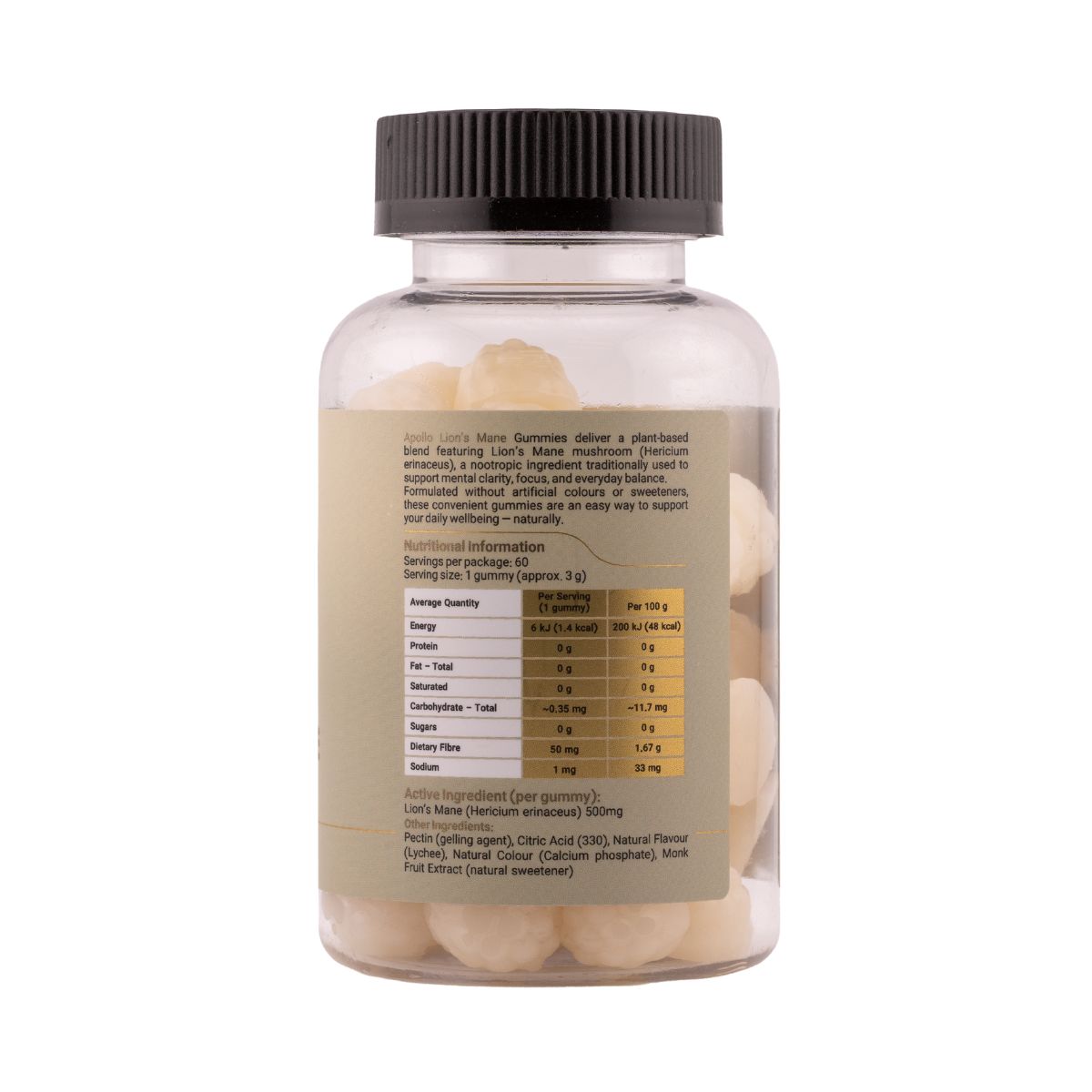Apollo Lion’s Mane Gummies (Lychee Flavour)