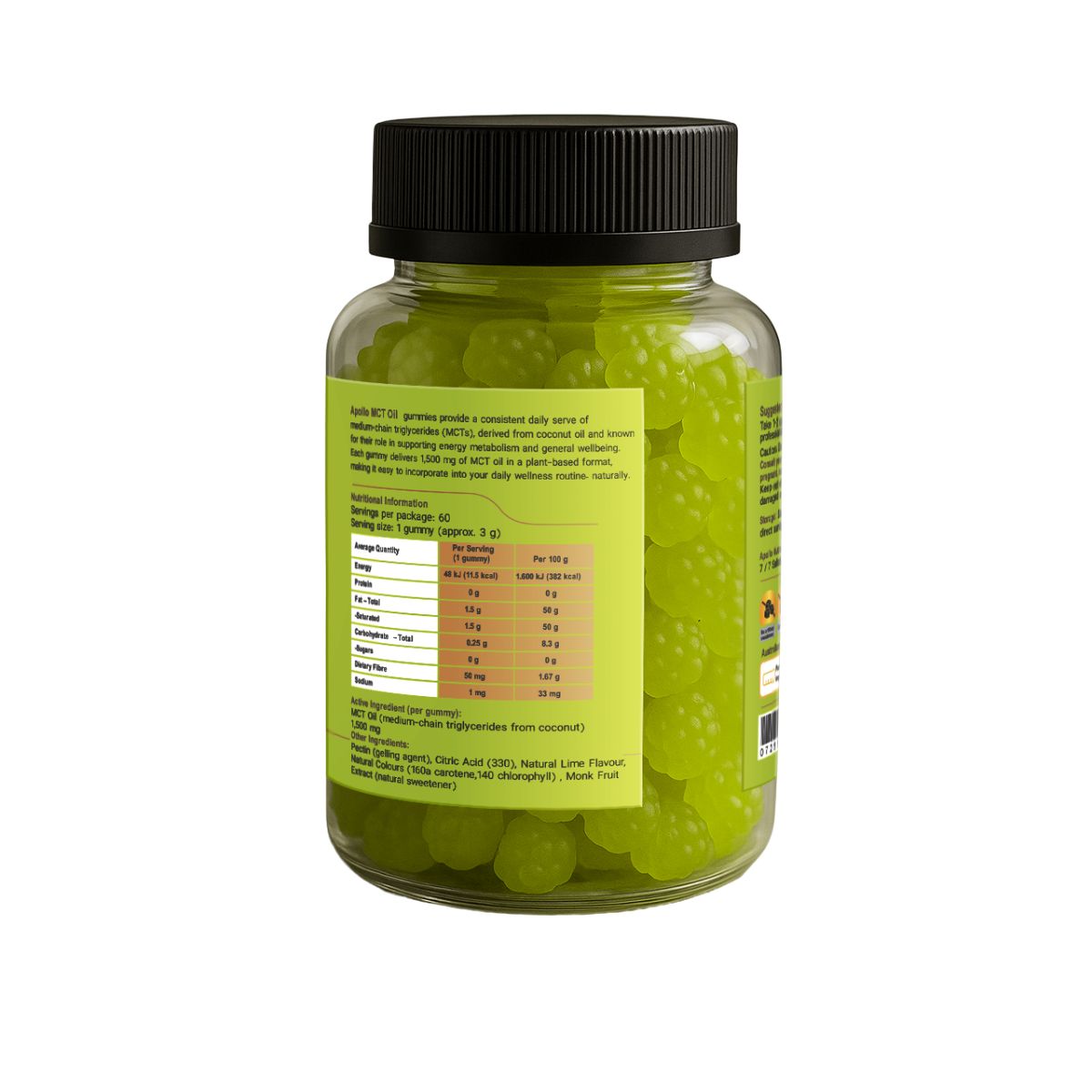 Apollo MCT Oil Gummies (Lime Flavour)
