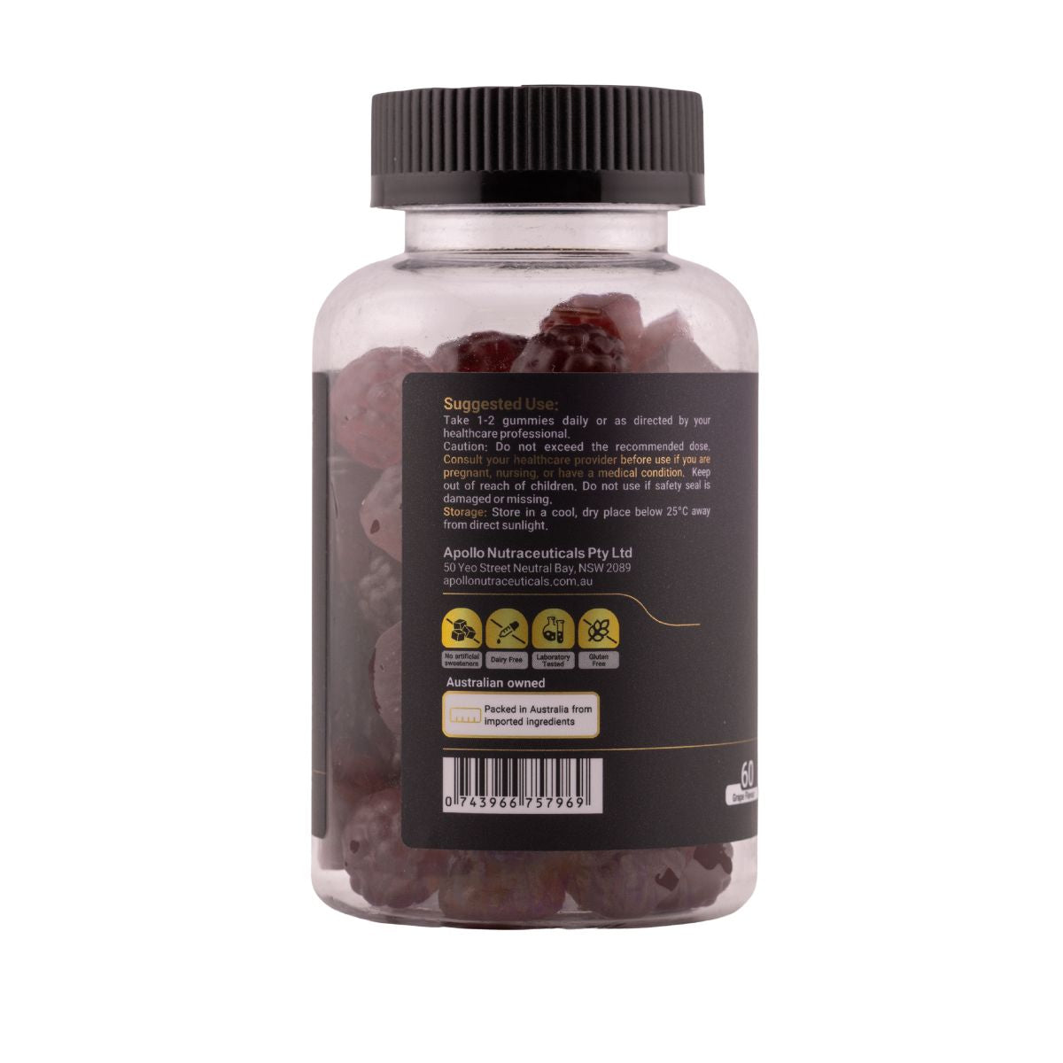 Apollo Mixed Mushroom Gummies (Grape Flavour)