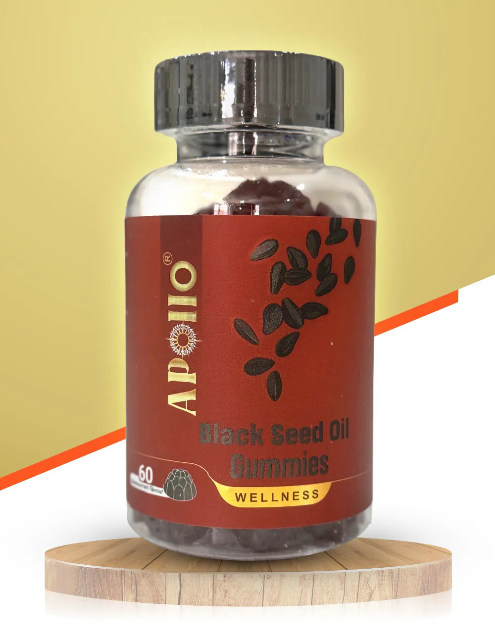 Apollo Black Seed Oil Gummies 500 mg – Blackcurrant flavour wellness supplement Brisbane