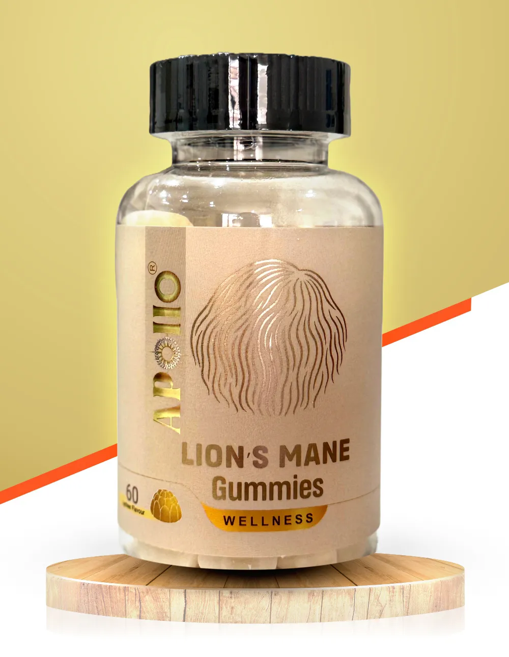 Apollo Lion’s Mane Gummies Lychee Flavour Bottle Brisbane