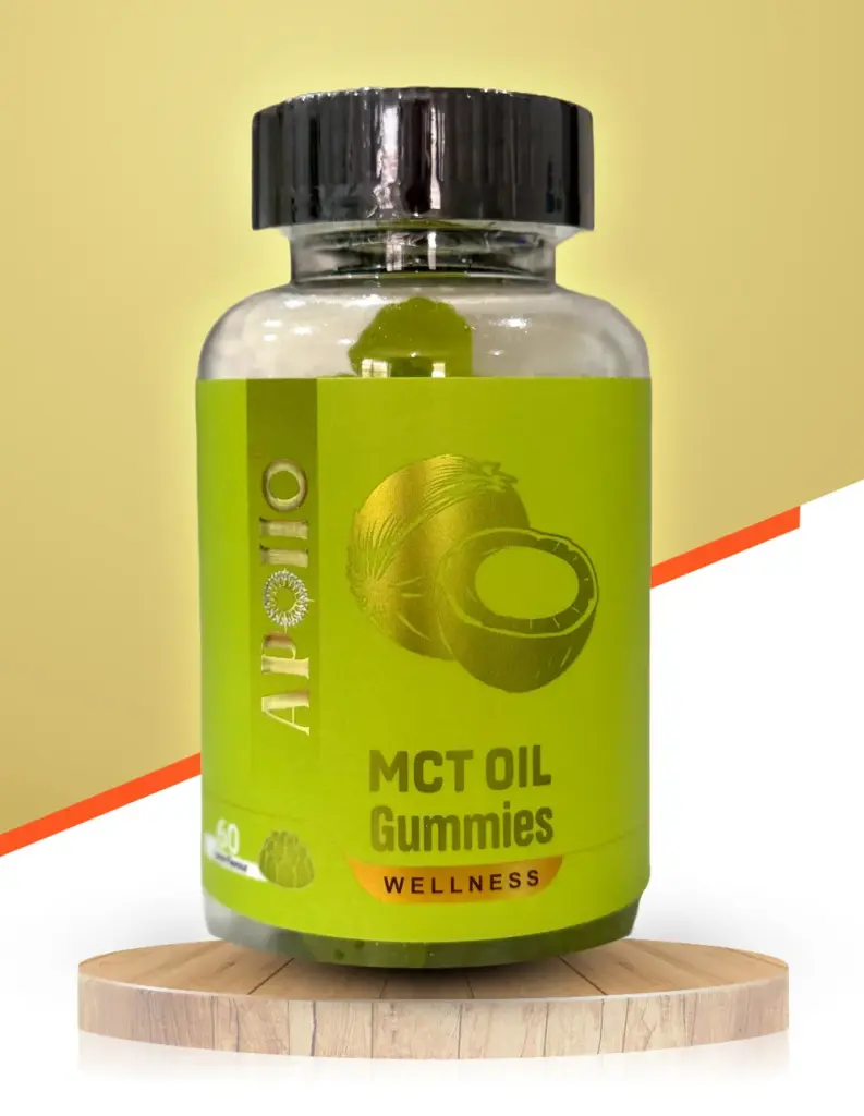 Apollo MCT Oil Gummies in lime flavour for clean energy and metabolism support